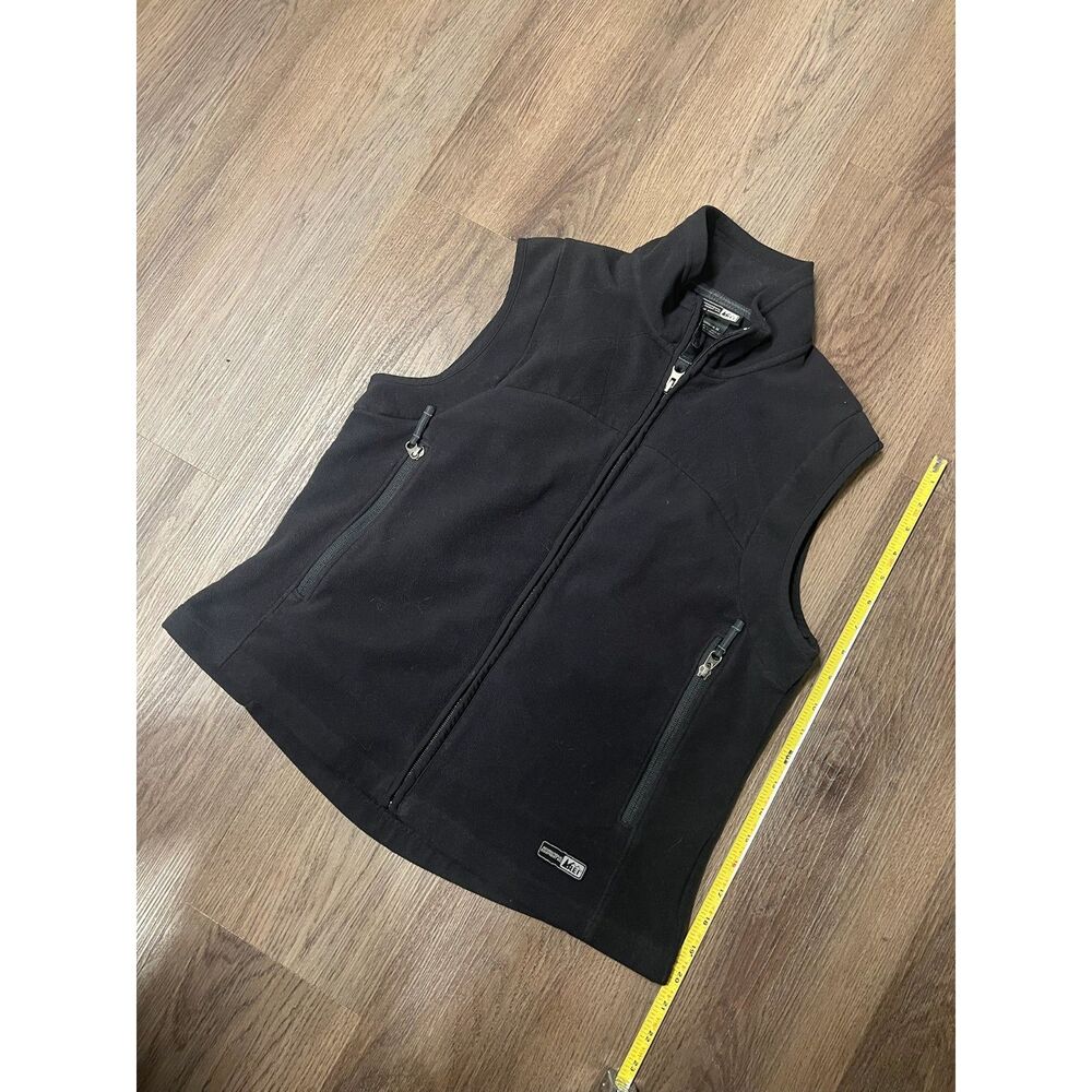 REI co-op Women's Black Polartec Wind Pro Fleece Vest Size Medium usa fabric